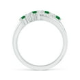 thumbnail image 3 of ANGARA Natural Round Emerald and Diamond Crossover Engagement Ring in 14K White Gold for Women (Size-2.5mm) | May Birthstone, Birthday, Anniversary, Jewelry Gift for Women | Natural Emerald Ring, 3 of 11