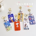 thumbnail image 2 of Llavero con colgante para tarjetas de identificación, diseño de Snoopy, Charlie Brown y Peanuts, de Kawaii, para puerta, con forma de tarjeta de identificación, juguetes para niños, regalo de cumpleañ, 2 of 5