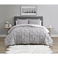 thumbnail image 1 of 3 Piece Reversible Grey Pinktuck/Paris Revsersible Comforter Set, 1 of 8
