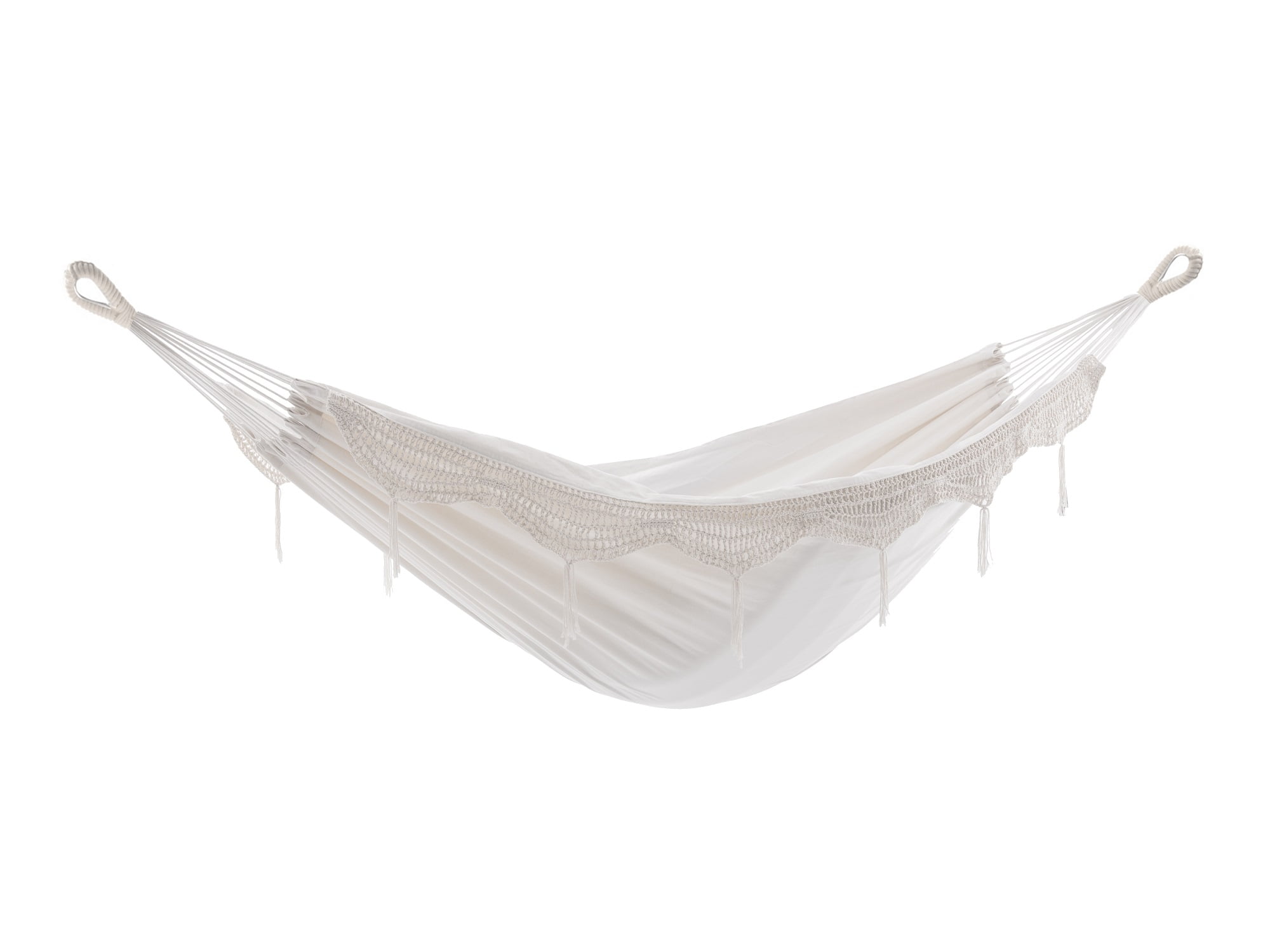 Authentic Brazilian Double Hammock Deluxe Natural Cotton in Tranquility Print Pa 