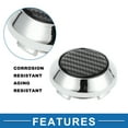 thumbnail image 3 of Universal Wheel Center Hub Cap 64mm 2.52" OD Wheel Hubcap Rim Carbon Fiber Pattern Silver Tone, 3 of 6