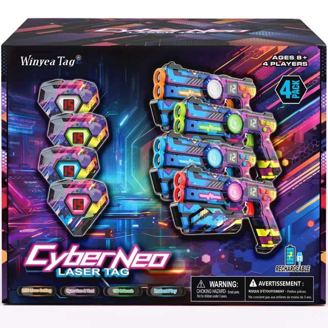 Set de Laser Tag Winyea Tag 4 unidades recargable 8+ años