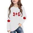 thumbnail image 1 of Amzcrzy T-Shirts Garçons et Filles Mode Vacances T-Shirts Graphiques Feuille d'Érable pour Tout-Petit Décontracté Confortable Manches Longues Col Rond T-Shirts en Coton pour Ado 11 Ans, 1 of 8