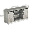 TV Stand for 65" Television, Modern Farmhouse Sliding Barn Door TV