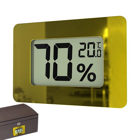GoldCister Small Hygrometer Metal Humidity Gauge Temp Monitor Temperature Humidity Monitor Hydrometer Humidity Meter Indoor Humidity Meter for Living Room Baby Room applied