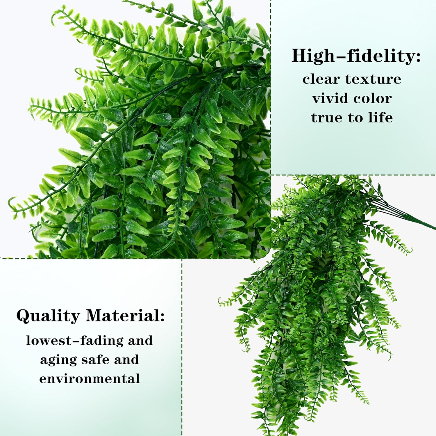 Waipfaru Artificial Hanging Plants Fern Vines, 4-Pack photo 4