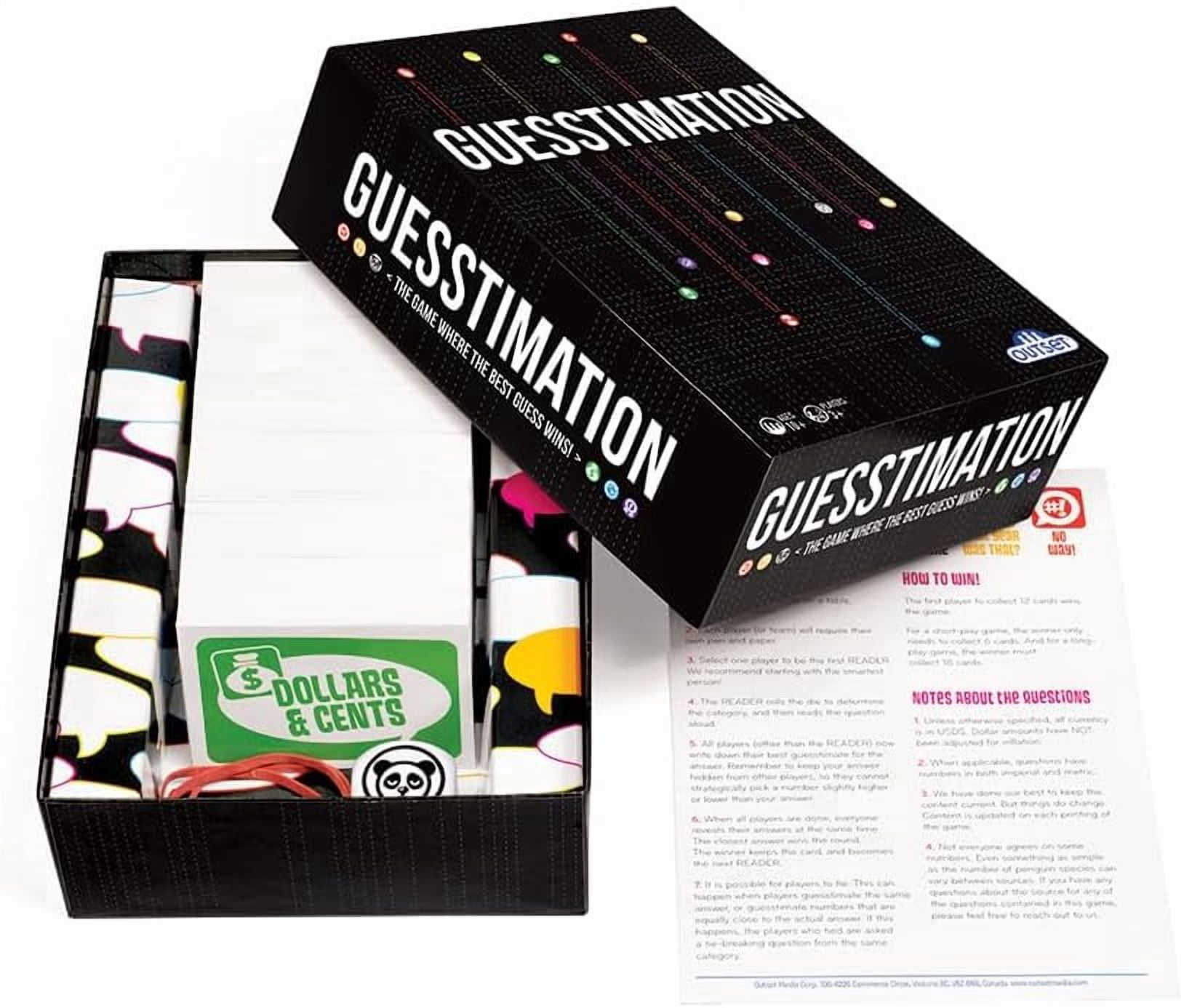 Guesstimation Card Game - Don't Know The Answer!?! It Doesn't Matter! - 3 or More Players Ages 10 and up