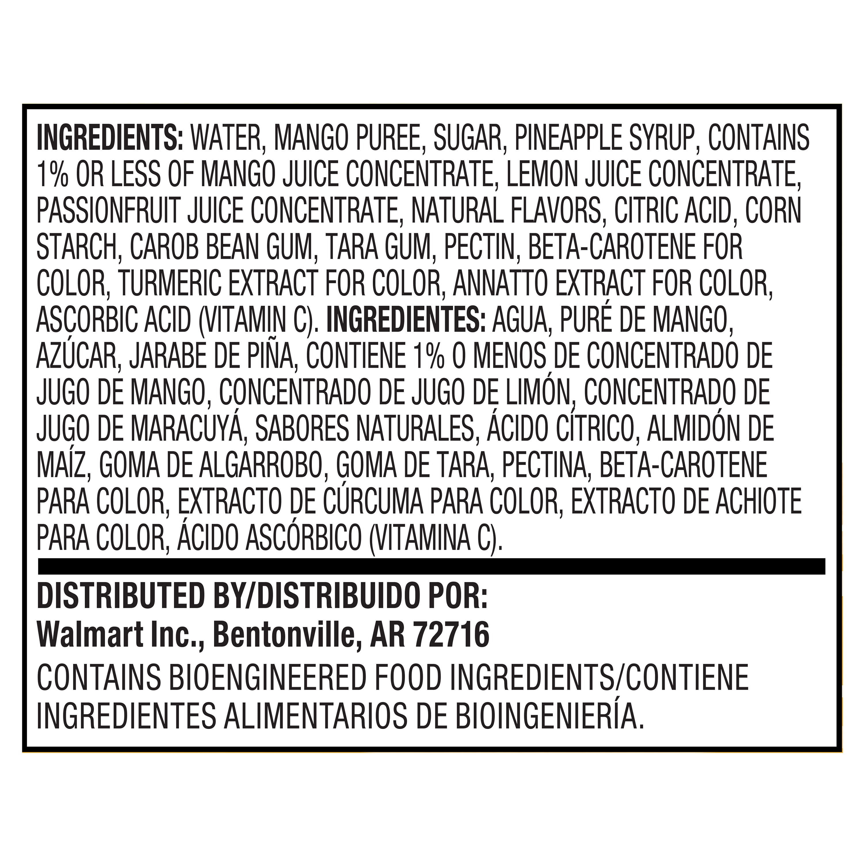 Great Value Mango Fruit Bars, 15 fl oz, 6 Pack (Frozen)