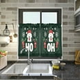 thumbnail image 4 of Yayeee Kitchen Curtains Tier Pair Light Filtering 27"x24" Rod Pocket Short Cafe Window Panel, Christmas Dog, 4 of 7