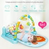 3 in 1 Play Mat Musical Piano Newborn Baby Playing Mat Blanket Activity Fitness Gym Carpet Toys with Hanging Infant Toddler, Gift for Boys Girls