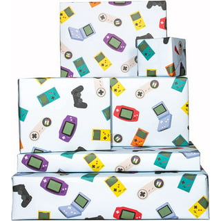  AnyDesign 12Pcs Gaming Wrapping Paper Colorful Video Game Gift  Wrap Paper Bulk Folded Flat Gamepad Controller Art Paper for Birthday Baby  Shower Theme Party DIY Crafts Gift Wrapping, 19.7 x 27.6