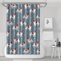 King Charles Cavalier Shower Curtain 72"x72" ,Bathroom Decorative Shower Curtains Set with 12 Hooks,Modern Waterproof Washable Shower Curtain