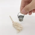thumbnail image 4 of SDJMa Metal Miniature Dollhouse Furniture Bucket and Mop Size Suitable for 1:12 Scale Dollhouse Decoration Dollhouse Accessories, 4 of 9