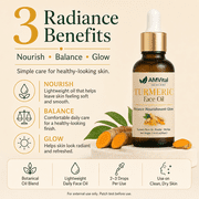 AMVital Turmeric Oil for Face - Pure and Natural Essential Oil for Moisturizing and Reducing Fine Lines, Dark Spots | Face Oil For All Skin Types