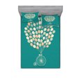 thumbnail image 2 of Ambesonne Vintage Fitted Sheet & Pillow Sham Set, Retro Bike with Baloons, Twin, Multicolor, 2 of 3