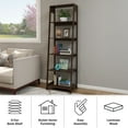 thumbnail image 3 of Somerset Home Freestanding Ladder Shelves, 5 Tier Stand (Brown), 3 of 9