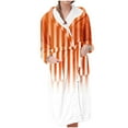 thumbnail image 2 of uublik Women's Robes Flannel Robes Casual Long Sleeves Robes Winter Woman Bathrobe Nightwear Orange, 2 of 3