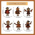 thumbnail image 4 of LAMIRO Set of 6 Vintage Halloween Pumpkin Scarecrow Cutouts,Retro Hanging Decorations for Party,Home,Classroom,Office,and Haunted House Wall Decor, 4 of 7