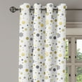 thumbnail image 2 of Ambesonne Christmas Grommet Curtain, Snowy Winter, 50" x 96", Grey Yellow White, 2 of 6