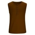 thumbnail image 3 of Busydd Tank Tops Men Fashion Ribbed Solid Color Tank Tops Casual Comfortable Round Neck Button Men's Tank Tops M, 3 of 7