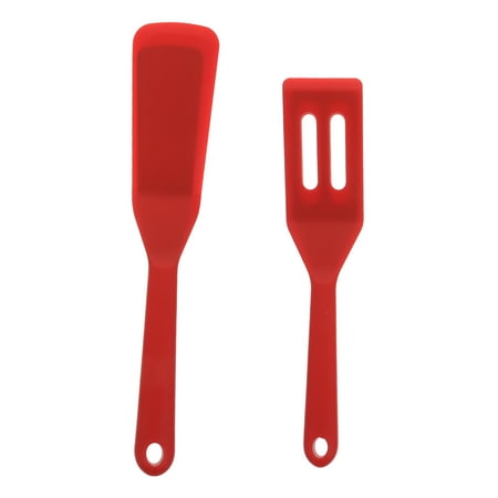 

NUOLUX 2Pcs Silicone Mini Shovels Home Kitchen Steak Spatulas Frying Egg Spatulas