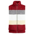 thumbnail image 5 of ZRBYWB Womens Coats Women's Plus Size Casual Color Block Plush Sweatshirt Zipper Blouse Warm Coat Vest Tanks Fashion Overcoat, 5 of 5