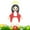 Red, variant on Little Miniature Virgin Mary Figurine Doll, Classic Hide and Seek Toy for Sunday Easter Egg Stuffers Baptism Gift, 1 Piece
