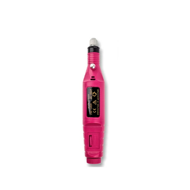 Soidarity Amoladora de uñas de salón, herramienta de lijado y pulido eléctrico portátil para mujeres y hombres, lijadora de Gel para pedicura Cuidado de uñas Rosa roja Enchufe de la UE