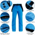 thumbnail image 4 of TFixol Pantalones de esquí de invierno impermeables pantalones de senderismo de nieve gruesos y cálidos invierno, 4 of 7