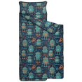 thumbnail image 2 of Robot and Gears Blue Pattern Teens Toddler Nap Mat with Pillow, Sleeping Mat Bag for Preschool Daycare 59"x22", 2 of 6