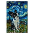 thumbnail image 3 of Hudo Starry Night Papillon Canvas Print - Van Gogh Inspired Dog Poster Wall Art Decor, 3 of 5