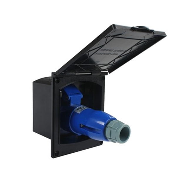 RV Camper 16A External Flush Hook Up Waterproof Socket RV Yacht Waterproof 3-core Charging Socket Power Interface ,RV Tool