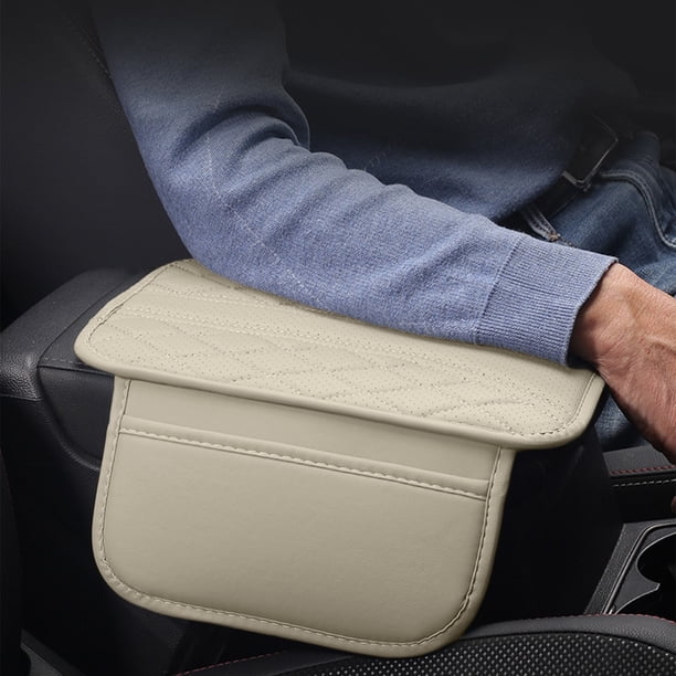 Caja para Reposabrazos de Coche con Acolchado Alto En El Centro. Incluye Funda Protectora, Almohadilla de Soporte para El Codo y Bolsa de Almacenamiento.