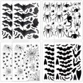 thumbnail image 1 of 8 Sheets Halloween Window Stickers, Bat Spider Design Window Decals Removable Wall Decal Halloween Party Decoration Window Decorations for Halloween Home Shop Store Window Decorations, 1 of 7