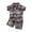 Khaki, variant on Hienoo Toddler Boys Casual Outfit Set Vacation Hawaii Beach Short Sleeved Shirt Shorts Set
