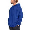 thumbnail image 6 of IAJDKMEK Men's Hoodie Heavyweight Sweatshirt Pullover - Long Sleeve, Solid Color, Kangaroo Pocket, Fleece Lined, Loose Fit, Great for Men's Casual Winter Wear,Royal Blue 2XL, 6 of 8
