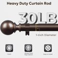 thumbnail image 3 of Curtain Rods for Windows to Adjustable Heavy Duty Wrap Around Curtain Rod Outdoor Indoor Room Divider Modern Drapery Pole ”, 3 of 8