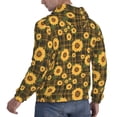 thumbnail image 6 of Rateoe Vintage Plaid Sunflower Pattern Mens Hoodie, Pullover Hooded Sweatshirt, Kangaroo Pocket Hoodie Ideal for Daily Wear, Travel and Home-Large, 6 of 7