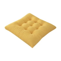 PureCasa Solid Cotton Chair Pad, 16"x16" Thick Seating Cushion Comfortable Tatami Cushions Chair Pads Mats for Office Home Room Decor