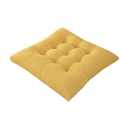 

Hwuxmo Solid Color Thickened Corduroy Cushion Corn Kernel Cushion Dining Chair Cushion Student Office Tatami Cushion Clearance Yellow