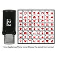 thumbnail image 3 of Printtoo Personalise&nbsp;Home Appliances Theme Icon&nbsp;Round Rubber Stamp Self Inking Stamper 12 mm-Black, 3 of 7