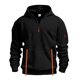 thumbnail image 1 of Dolkfu Sudaderas con capucha para hombres de media cremallera, sudaderas largas de deporte de color sólido con diseño de jacquard. XXL, 1 of 8