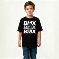 thumbnail image 2 of Boys Graphic T-Shirt Extreme BMX Bike Stunt Silhouette Kids Tees 100% Cotton Tops Ages 4-13Y, 2 of 4