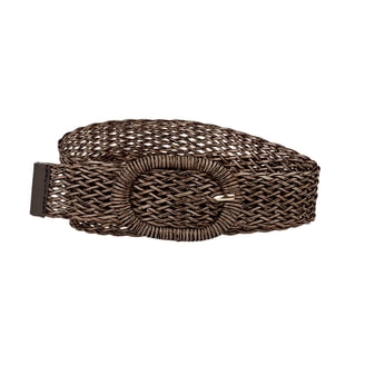 INSPIRE CHIC Ladies Shinny Wide Waist Belts Interlock  display picture 1