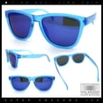 thumbnail image 2 of Polarized Mens Kush Color Mirror Pop Sport Horn Rim Sunglasses [Blue - Blue Mirror], 2 of 7