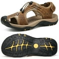 thumbnail image 3 of Ecetana Men's Sandals Closed Toe Leather Fisherman Hiking Sandals for Men Water Shoes, 3 of 5