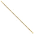 thumbnail image 2 of Auriga Fine Jewelry 10K Yellow Gold 3.35mm Semi-Solid Curb Link 8" Chain Bracelet for Women, 2 of 6