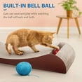 thumbnail image 3 of ScratchMe Cat Scratcher Cardboard Lounge Bed with Bell Ball Toy, 3 of 7