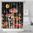 thumbnail image 2 of Botanical Mushroom Shower Curtain - Woodland Mushroom Waterproof Bathroom Decor, Rust-Resistant Grommets, Fairy Tale Mushroom Design, 84x72 Inch Universal Fit, 2 of 5