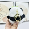 thumbnail image 5 of Plush Panda Keychain Stuffed Animal Soft Kawaii Keyring Pendant for Car Keys Backpacks Bags, Cute Mini Doll Keychain Accessories, Birthday Gifts for Her Him Adults Friends Girls Boys Christmas, 5 of 6